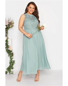 Шифоновое платье макси, синий Yours