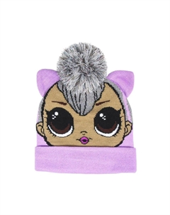 Зимняя шапка в стиле панк-бой, фиолетовый Lol surprise