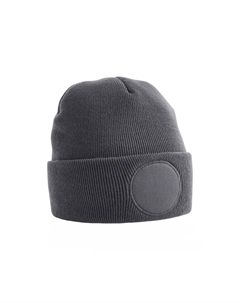 Шапка-бини с круглыми нашивками на манжетах, серый Beechfield®