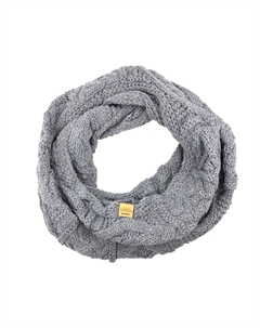 Аранский снуд вязанной косой вязки, серый Aran traditions