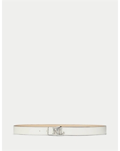 Ремень широкий из кожи белый Laredoute