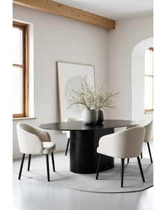 Стол обеденный из массива березы на 46 персон черный So'home