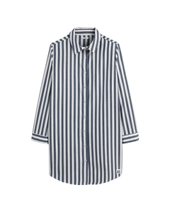 Рубашка ночная широкая из хлопка синий Laredoute