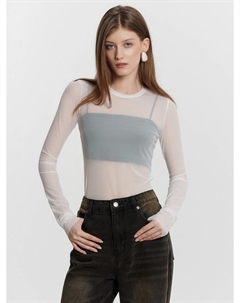 Джемпер женский белый из сетки Mark formelle