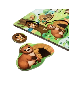 Пазл деревянный музыкальный Лесная мастерская