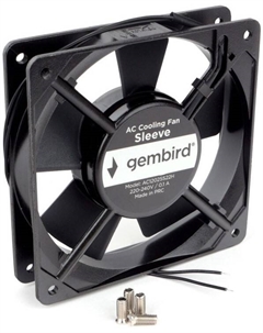 Вентилятор для корпуса AC12025S22H 120x120x25,, AC, 220, втулка, 2 pin, провод 30 см Gembird