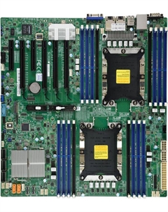 Материнская плата MBD-X11DPI-N-B (2x3647, C621, 16xDDR4, 14x6G, E-ATX 12"x13", PCIE3.0 4(x16) 2(x8),2xGE) BULK Supermicro