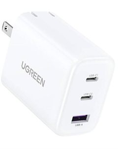 Зарядное устройство сетевое UGREEN CD275 90496 65W, 2*USB Type-C, USB Type-А, белое Ugreen