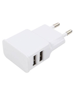 Зарядное устройство сетевое Cablexpert MP3A-PC-11 100/220V-5V, USB 2 порта, 2.1A, белый