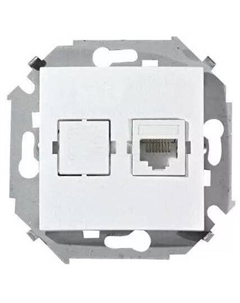 Розетка 1591598-030 15 Белый компьютерная 1-ая RJ45 кат.5е Simon
