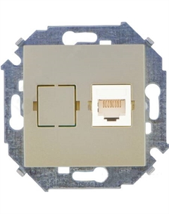 Розетка 1591598-034 15 Шампань компьютерная 1-я RJ45 кат.5е Simon