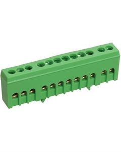 Шина YNN10-69-10KD-K06 PE земля корпусный изолятор на DIN-рейку ШНИ-6х9-10-К-З Iek