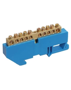 Шина YNN10-812-6D-K07 ШНИ-8х12-6-Д-С N ноль на DIN-изоляторах Iek