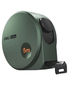 Рулетка Deli HT8519L Home Series Green 5м х 19мм, эксклюзивный дизайн, корпус - высококачественный софттач пластик