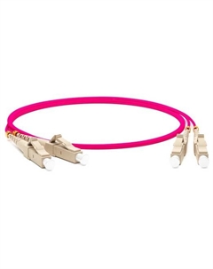 Патч-корд волоконно-оптический FC-D2-504-LC/PR-LC/PR-H-2.5M-LSZH-MG MM 50/125, OM4, LC-LC, duplex, 10G/40G, LSZH, 2.5м Hyperline