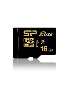 Карта памяти 16GB SP016GBSTHBU1V1G microSDHC, 14.7 GIB Class 10 UHS-1 85 МБ/с Silicon power