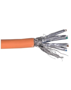 Кабель витая пара S/FTP 7 кат. 4 пары LC1-C704-627 23AWG solid, LSZH, 305м, оранжевый Itk