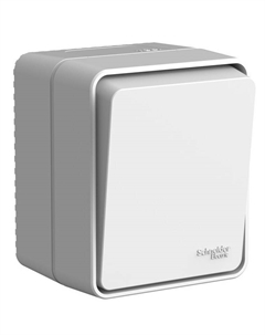 Выключатель одноклавишный ATN543011 AtlasDesign PROFI IP54 О/У 10 АХ, СЕРЫЙ Systeme electric