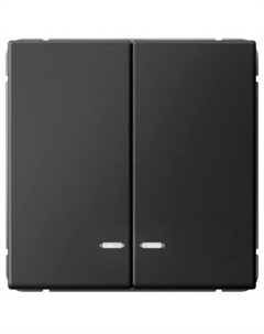 Выключатель двухклавишный GAL001451 ArtGallery сх.5, 10АХ, механизм, Базальт Systeme electric