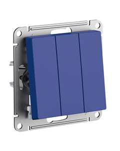 Выключатель трехклавишный ATN001131 AtlasDesign сх.1+1+1, 10АХ, механизм, Аквамарин Systeme electric