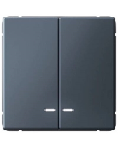 Выключатель двухклавишный с подсветкой GAL000753 ArtGallery сх.5а, 10АХ, механизм, грифель Systeme electric