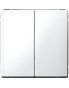 Выключатель двухклавишный кнопочный GAL000117 ArtGallery сх.2, 10А, механизм, белый Systeme electric