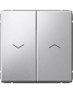 Выключатель двухклавишный для жалюзи GAL000319 ArtGallery 2х сх.4, 10А, механизм, алюминий Systeme electric