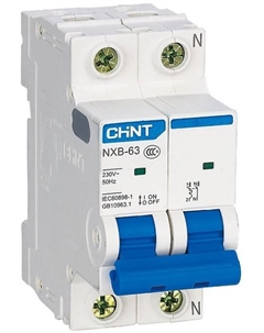 Автоматический выключатель модульный 814093 NXB-63 2P 20А 6кА х-ка C (R) Chint