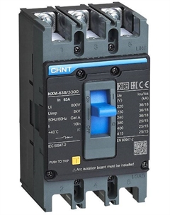 Автоматический выключатель в литом корпусе 205889 NXM-63S/3P 63А 25кА (R) Chint