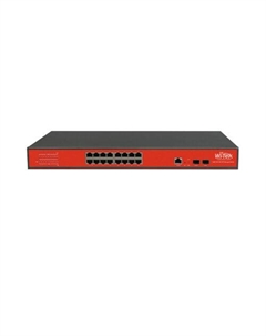 Коммутатор PoE WI-MS318GF 16*10/100/1000Mbps RJ45(Auto Negotiation/Auto MDI/MDIX), 2*SFP-слота 1000Mbps, консольный порт Wi-tek