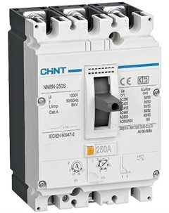 Автоматический выключатель в литом корпусе 271174 NM8N-250S TM 3P 200А 50кА с рег. термомаг. расцепителем (R) Chint