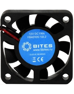 Вентилятор для корпуса FB4010S-12L2 40х40х10мм, 5000rpm, 22dBA, 6.58CFM, 2-pin 5bites