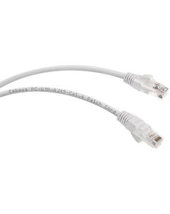 Кабель патч-корд U/UTP 6 кат. 2м PC-UTP-RJ45-Cat.6-2m-WH неэкранированный, белый Cabeus
