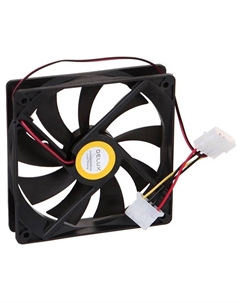 Вентилятор 6938820401111 для корпуса d 120 мм (питание от разъема ATA HDD), 1200 об/мин, черный Delux