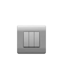 Выключатель 431462 3-кл. NЕW3-E 10А серебр. Chint
