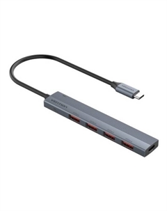 Концентратор CKHHB OTG USB 3.2 Gen 2 Type-C на 4 USB порта + USB-C PD серый - 0.15м Vention
