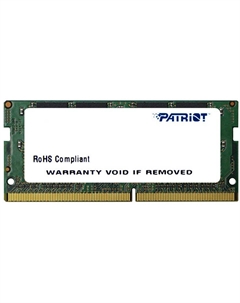 Модуль памяти SODIMM DDR4 16GB PSD416G266681S Signature PC4-21300 2666MHz CL19 260-pin 1.2V RTL Patriot memory