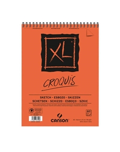 Альбом для графики на спирали "XL Croquis" 14,8х21 см 60 л 90 г слоновая кость Canson