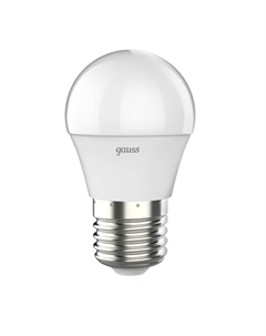 Лампа светодиодная E27 3000К 6,5 Вт 520 Лм 150-265 В шар G45 матовая Gauss