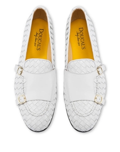 Мокасины с двумя пряжками, белый Doucal's