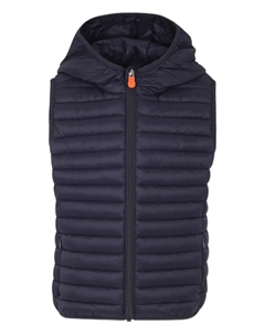 Стеганый жилет с капюшоном, синий Save the duck kids