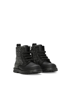 Ботинки с логотипом Kids, черный Dolce&gabbana