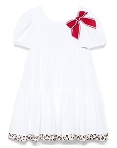 Платье с бантом, белый Monnalisa