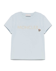 Футболка с вышитым логотипом, синий Moncler enfant