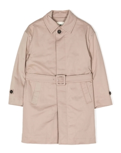 Тренч с поясом, коричневый Fendi kids