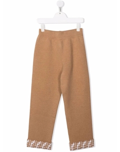 Кашемировые брюки, нейтральный Fendi kids