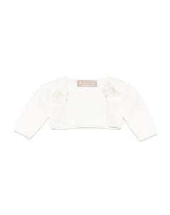 Кардиган с цветочной аппликацией, белый La stupenderia