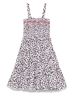 Платье с леопардовым принтом, белый Monnalisa