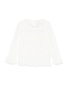 Блузка с вышивкой Junior, белый Ermanno scervino
