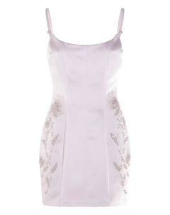 Мини-платье с атласной отделкой, розовый Elisabetta franchi